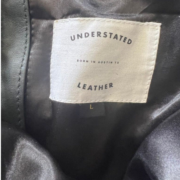 Understated Leather Leather Mini Skirt with Tassels in Black - Picture 8 of 11